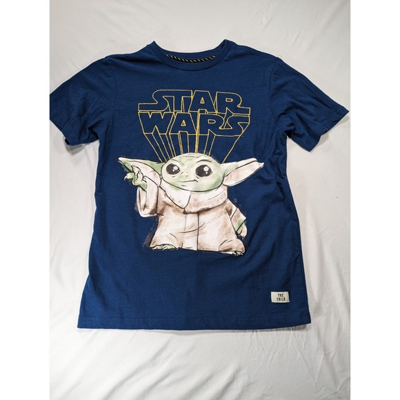 Star Wars Other - Star Wars Mandalorian Baby Yoda T shirt Kids Youth 14/16 XL Blue The Child Grogu